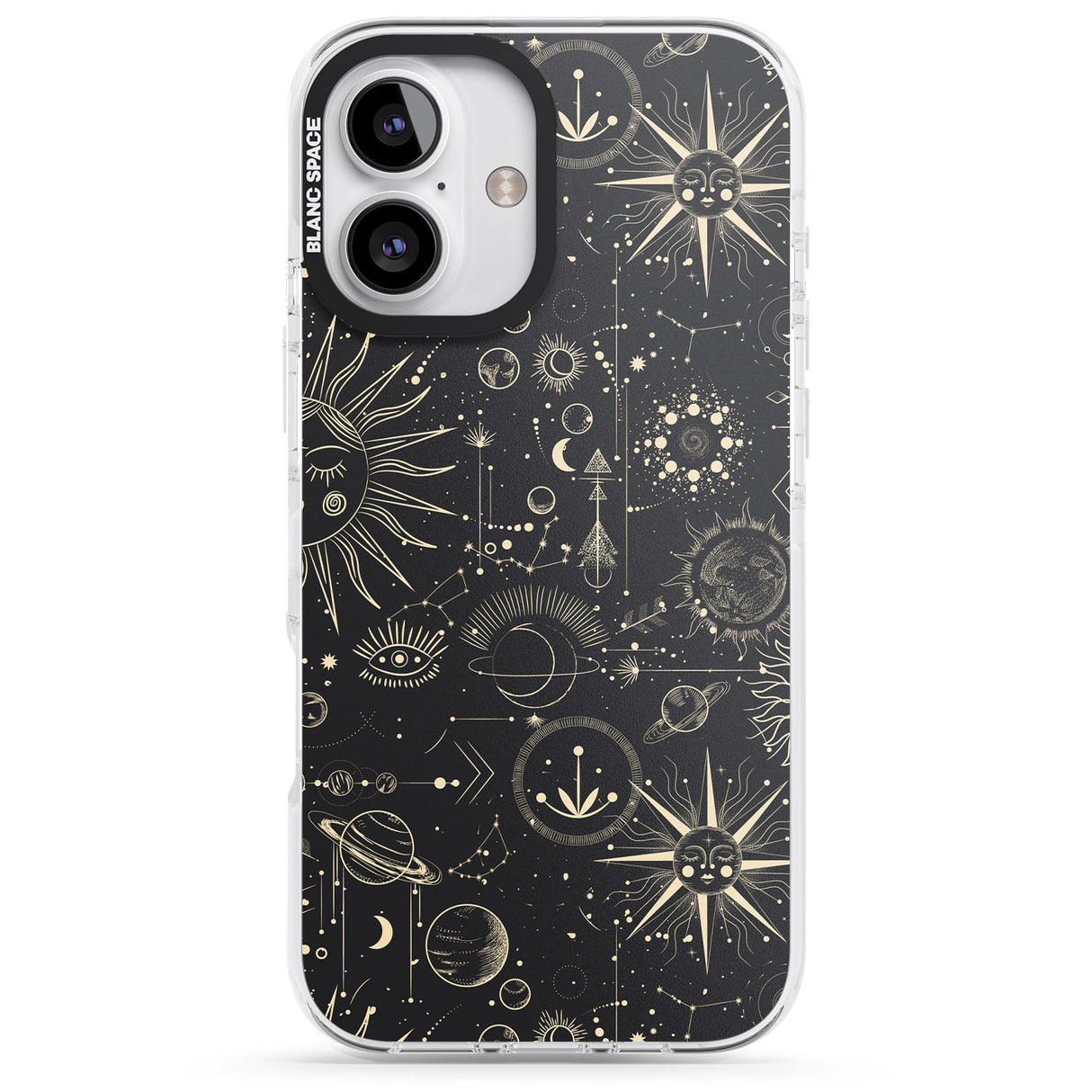 iPhone 16 Pro Max Suns & Planets Black Impact Phone Case