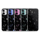 iPhone 16 Pro Max Cosmic Outer Space Design Clear on Black Black Impact Phone Case