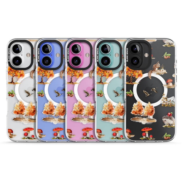 Fall Forest Friends Impact Magsafe Phone Case for iPhone 16, iPhone 16 Plus