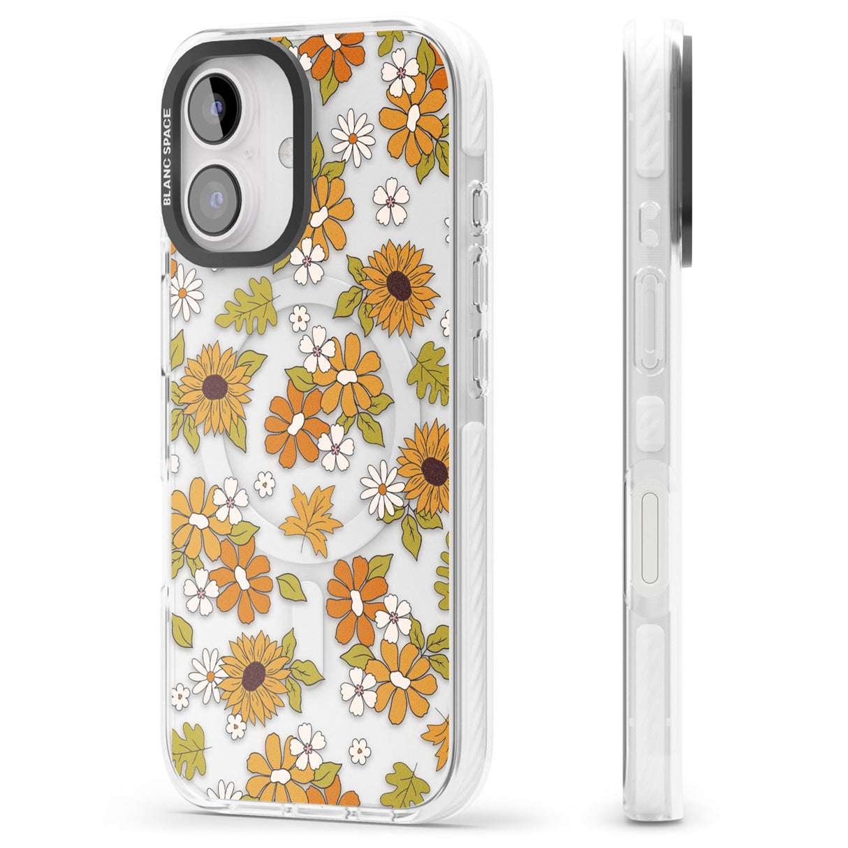 Boho Sunflowers Impact Magsafe Phone Case for iPhone 16, iPhone 16 Plus