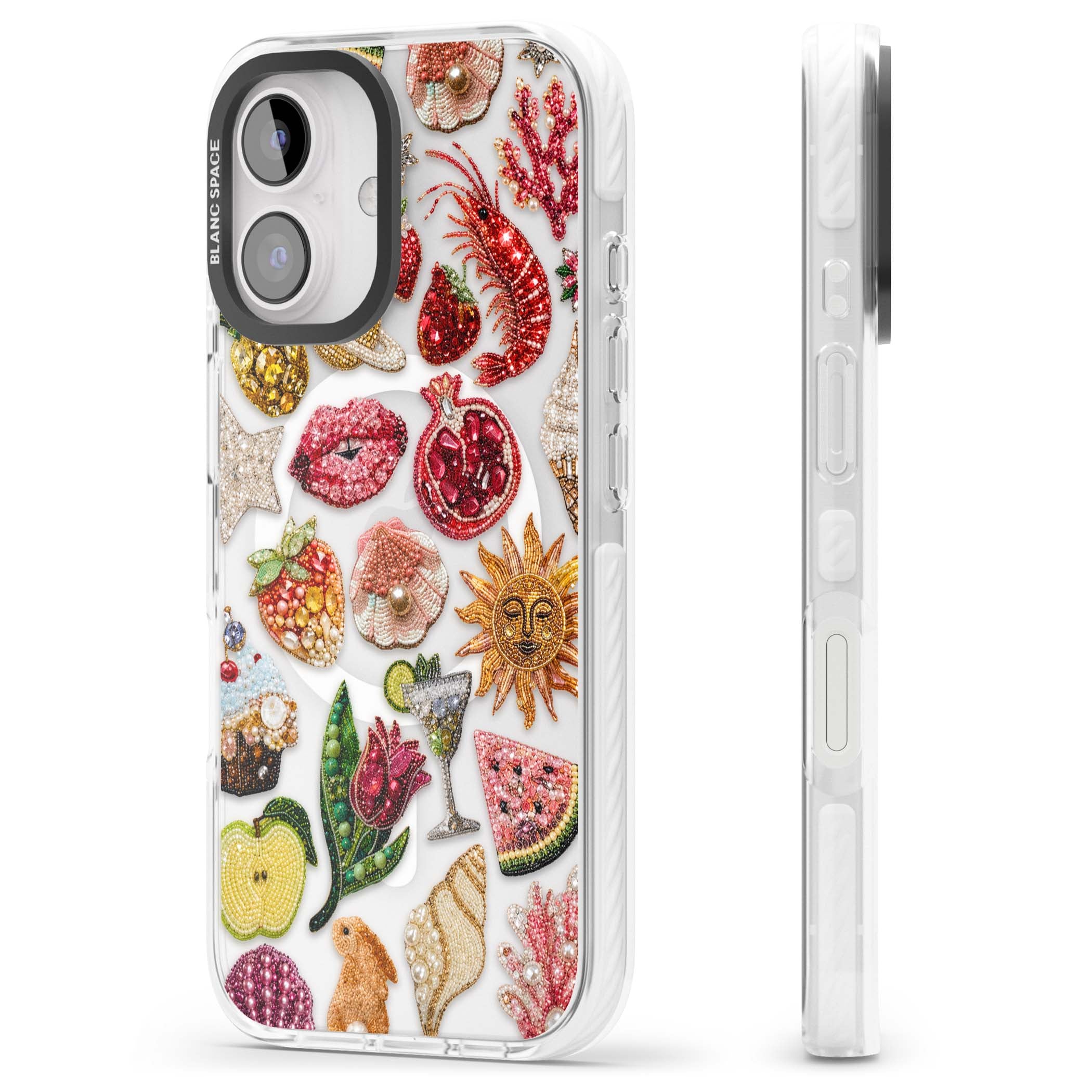 Beaded Riviera coquette iPhone case | Impact Magsafe case for iPhone 16, iPhone 16 Plus