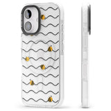 iPhone 16 Pro Max Sweet as Honey Patterns: Bees & Stripes (Clear) Black Impact Phone Case