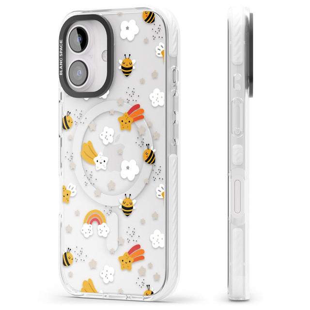 iPhone 16 Pro Max Busy Bee Black Impact Phone Case