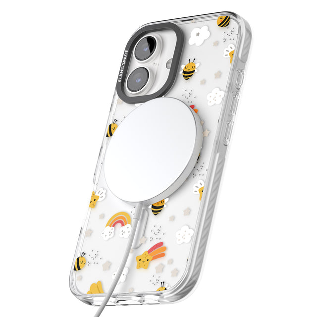 iPhone 16 Pro Max Busy Bee Black Impact Phone Case