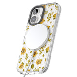 iPhone 16 Pro Max Sweet as Honey Patterns: Sunflowers (Clear) Black Impact Phone Case