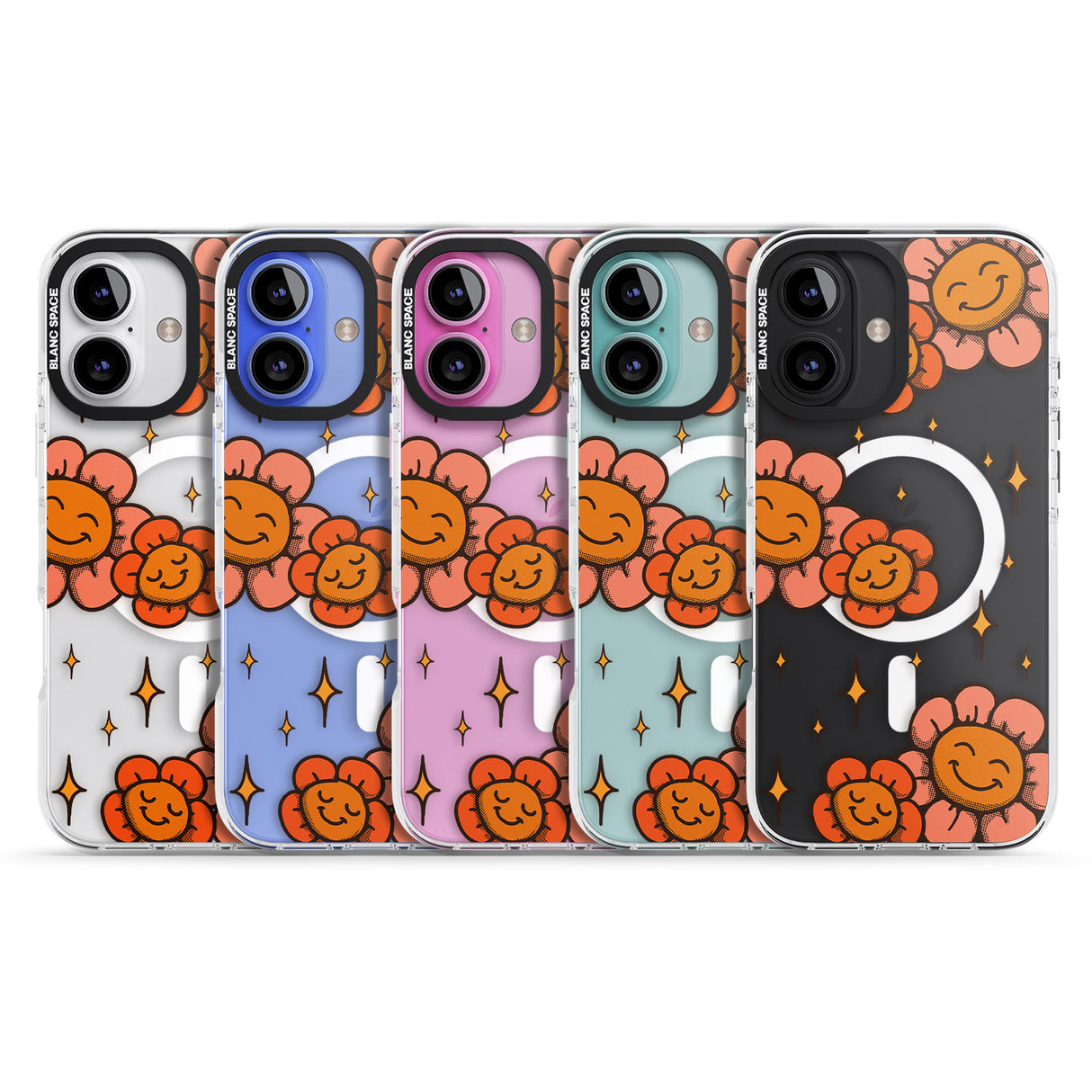 iPhone 16 Pro Max Mellow Flowers Black Impact Phone Case + Magsafe