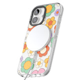 iPhone 16 Groovy Blossoms Clear Impact Phone Case