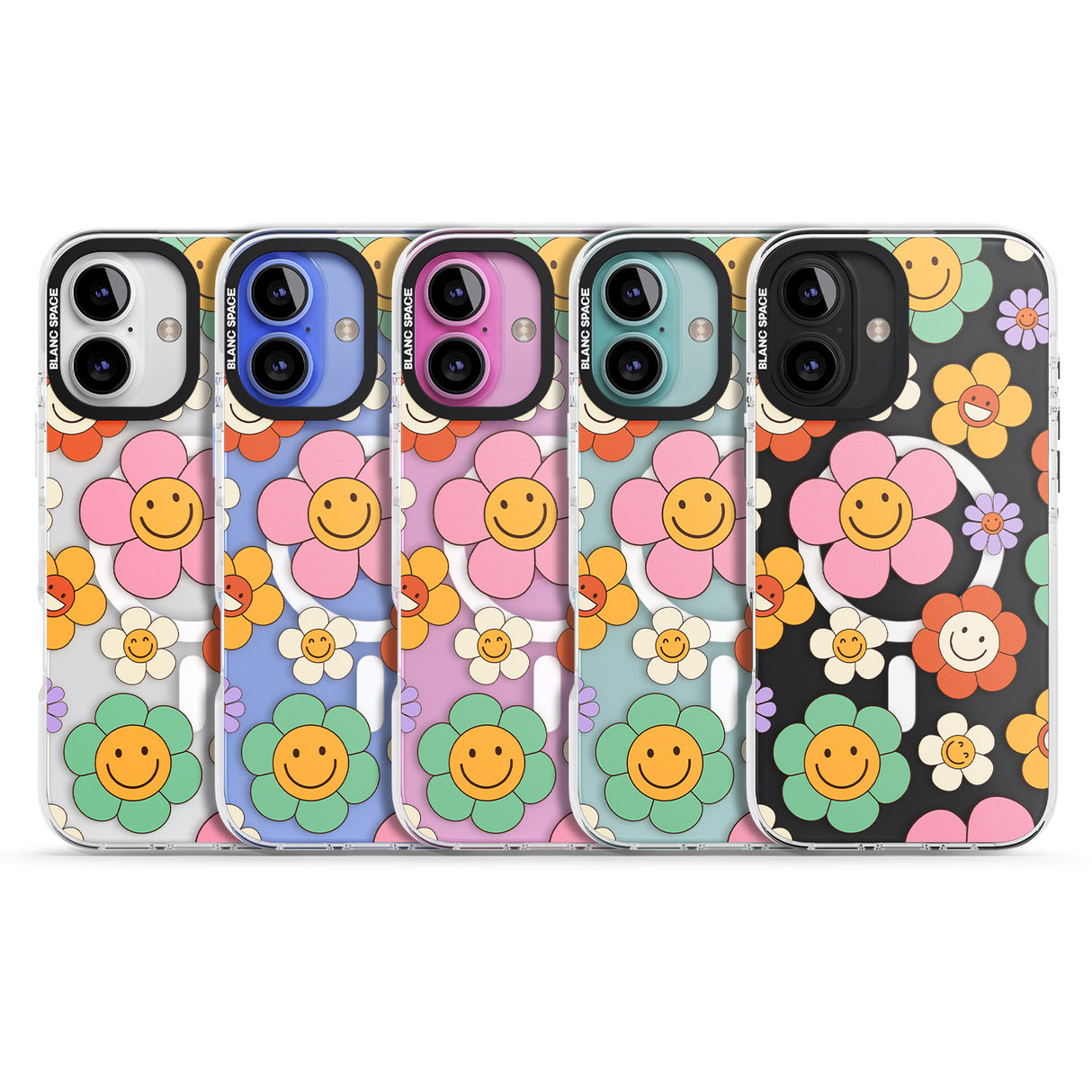 iPhone 16 Happy Blossoms Clear Impact Phone Case