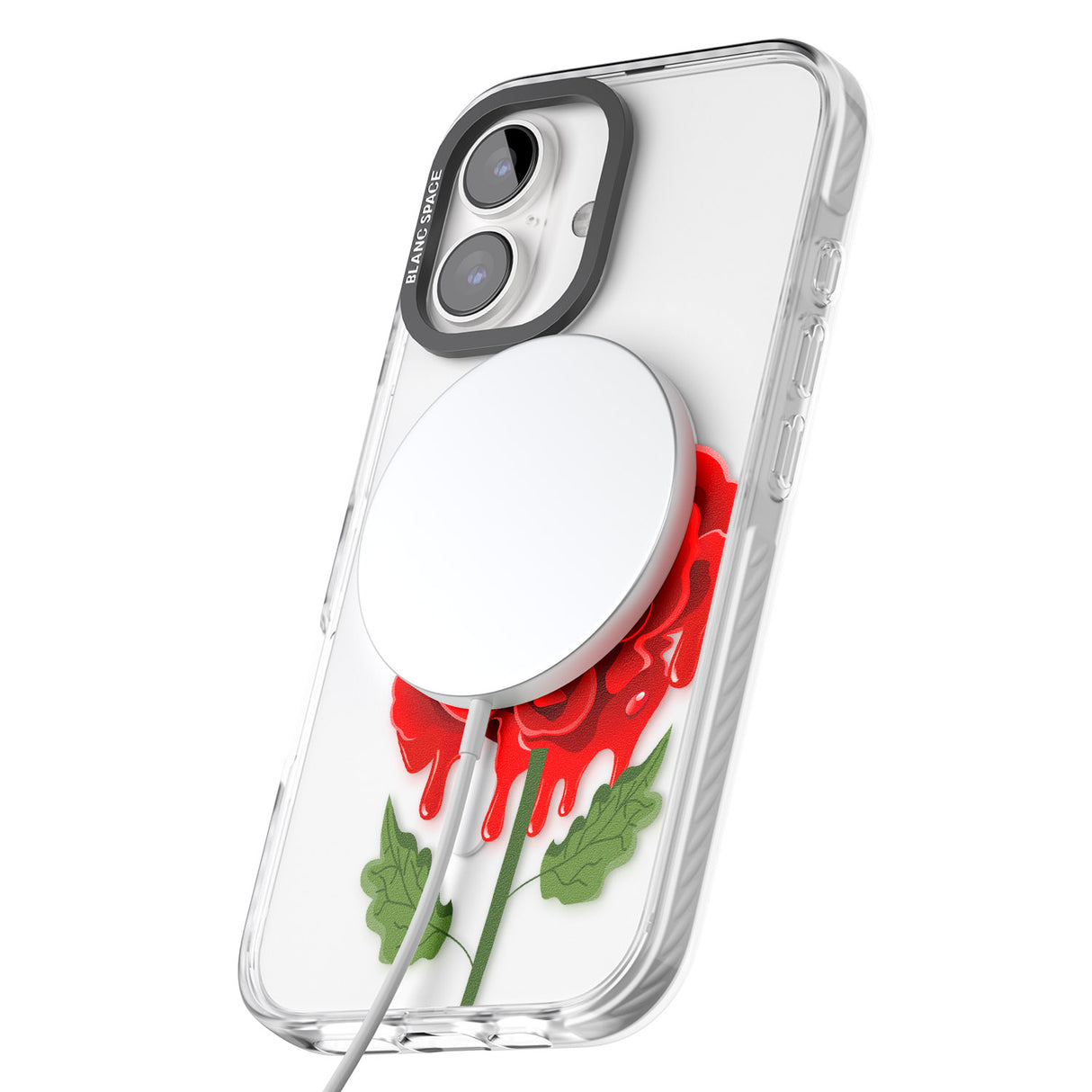 iPhone 16 Melting Rose Clear Impact Phone Case