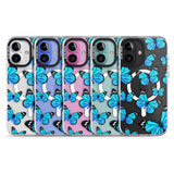 iPhone 16 Pro Max Blue Butterflies Black Impact Phone Case