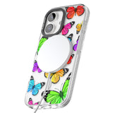 iPhone 16 Pro Max Vibrant Butterflies Black Impact Phone Case