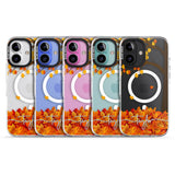 iPhone 16 Pro Max Personalised Autumn Leaves Black Impact Phone Case