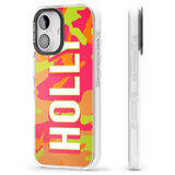 iPhone 16 Pro Max Personalised Colourful Neon Camo Black Impact Phone Case