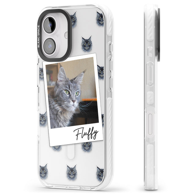 iPhone 16 Pro Max Personalised Maine Coon Photo Black Impact Phone Case