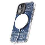 iPhone 16 Pro Max Personalised Blue Christmas Knitted Jumper Black Impact Phone Case