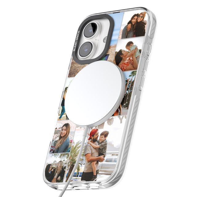 iPhone 16 Pro Max Personalised Photo Grid Black Impact Phone Case