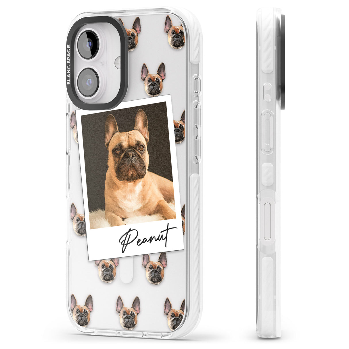 iPhone 16 Pro Max Personalised French Bulldog, Tan - Dog Photo Black Impact Phone Case