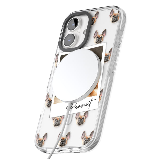 iPhone 16 Pro Max Personalised French Bulldog, Tan - Dog Photo Black Impact Phone Case