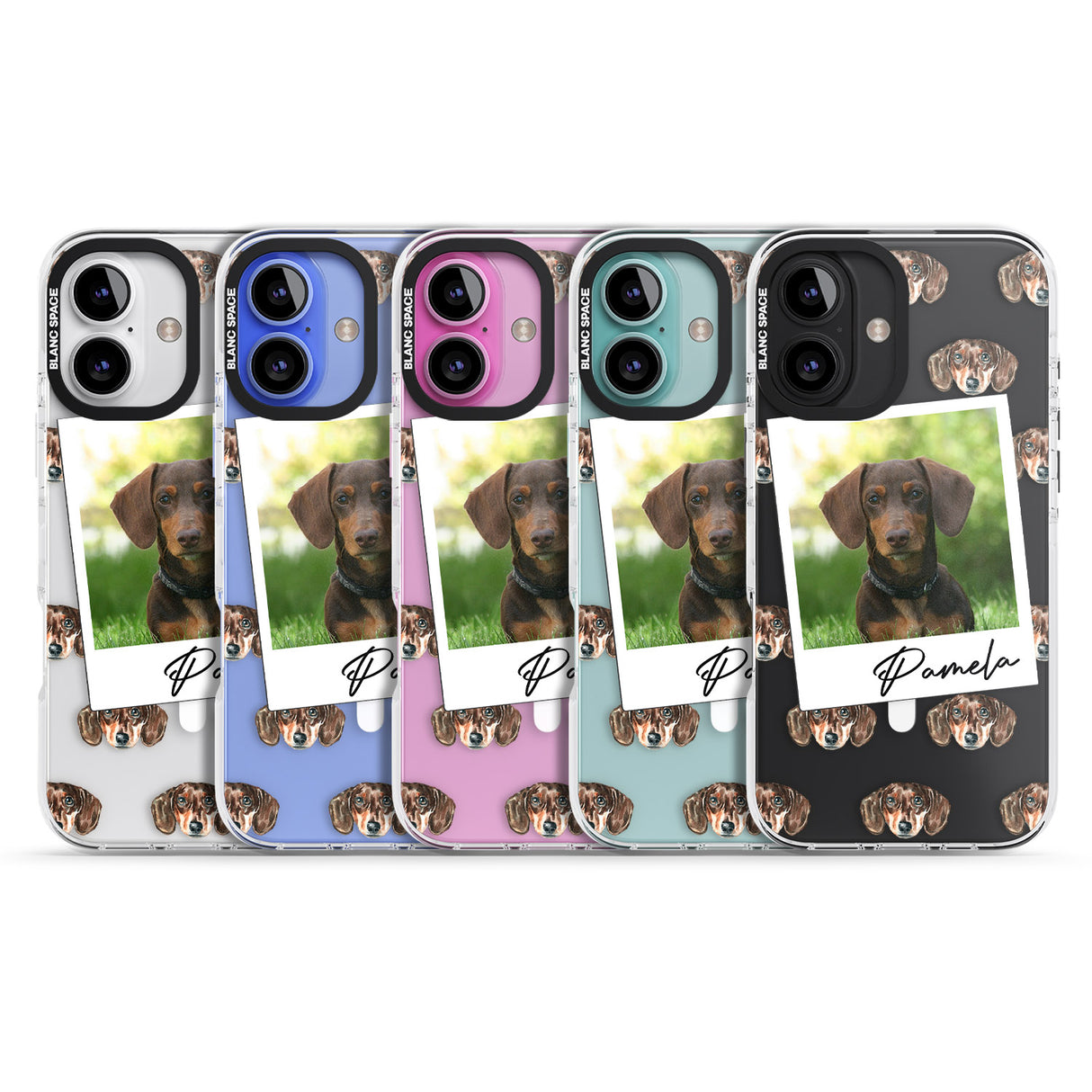 iPhone 16 Pro Max Personalised Dachshund, Brown - Dog Photo Black Impact Phone Case