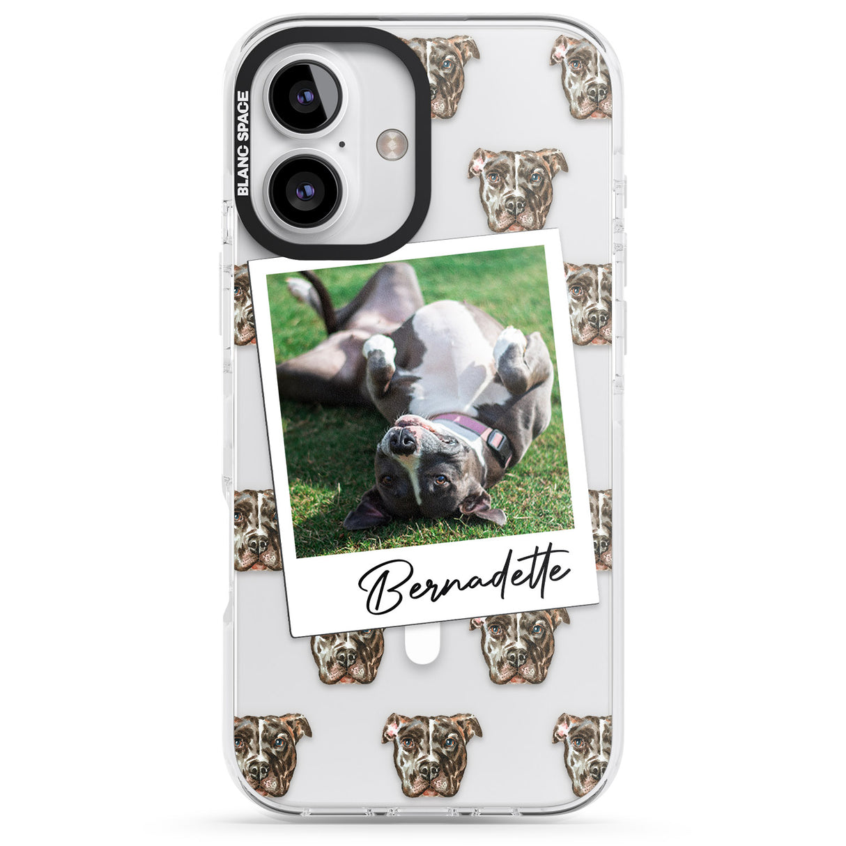 iPhone 16 Pro Max Personalised Staffordshire Bull Terrier - Dog Photo Black Impact Phone Case