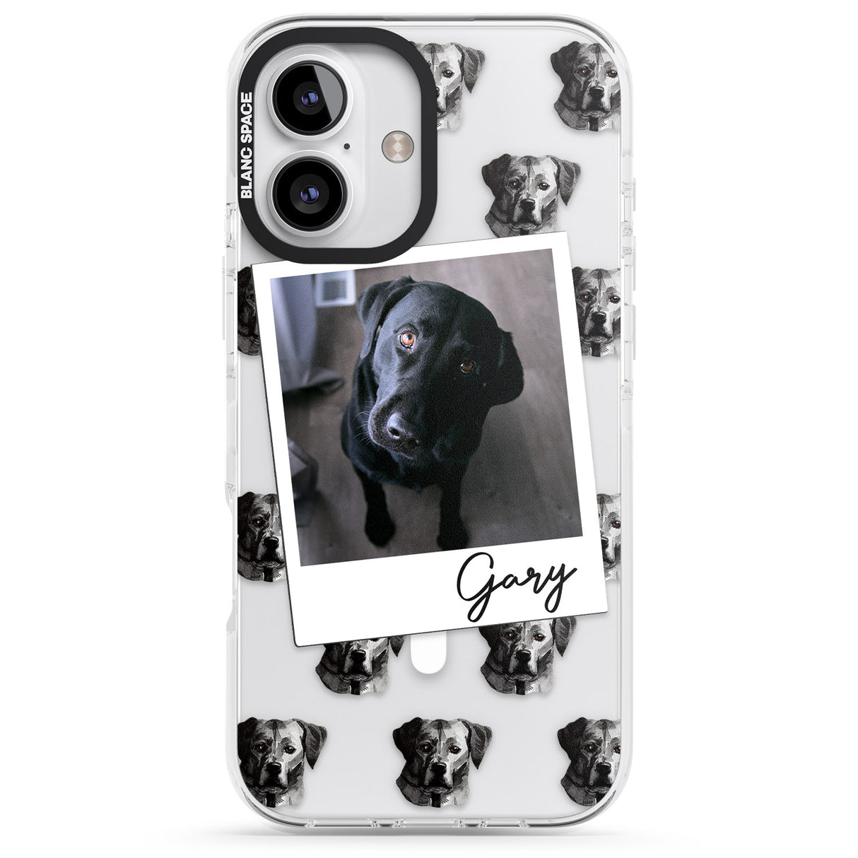 iPhone 16 Pro Max Personalised Labrador, Black - Dog Photo Black Impact Phone Case