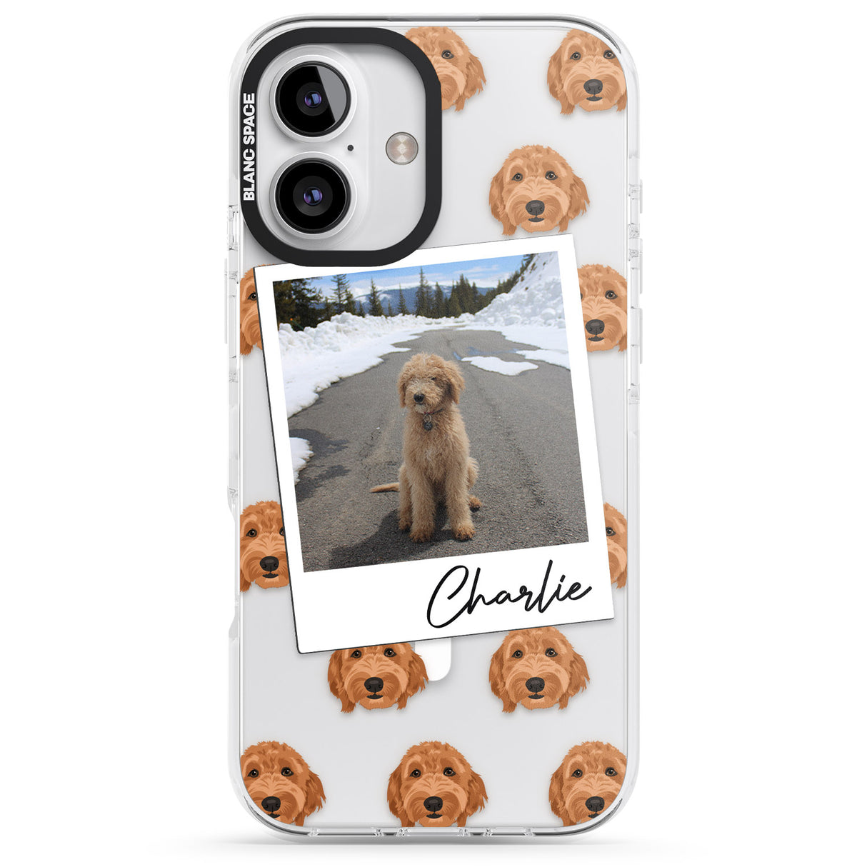 iPhone 16 Pro Max Personalised Personalised Golden Doodle - Dog Photo Black Impact Phone Case