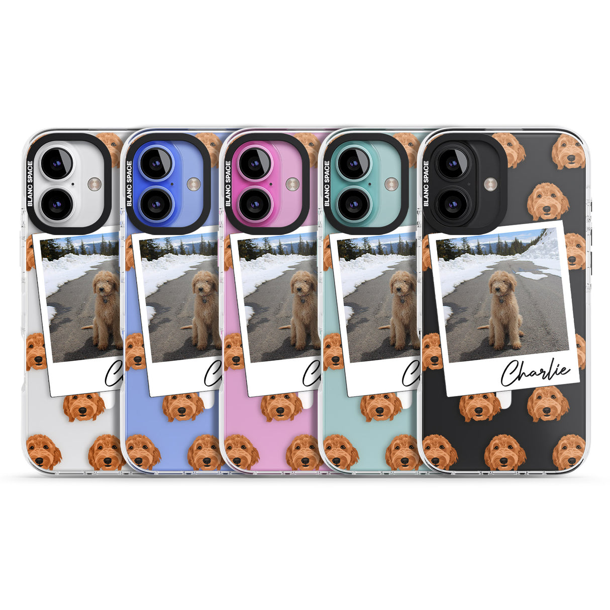 iPhone 16 Pro Max Personalised Personalised Golden Doodle - Dog Photo Black Impact Phone Case