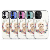 iPhone 16 Pro Max Personalised Champagne Cockapoo - Watercolour Dog Portrait Black Impact Phone Case