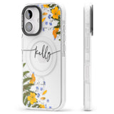 iPhone 16 Pro Max Personalised Ferns & Wildflowers Black Impact Phone Case