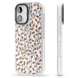 iPhone 16 Pro Max Personalised Autumn Leaves Pattern Black Impact Phone Case