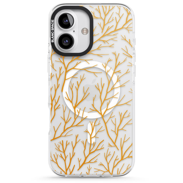 iPhone 16 Pro Max Personalised Bramble Branches Pattern Black Impact Phone Case