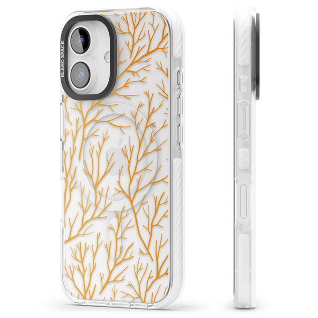 iPhone 16 Pro Max Personalised Bramble Branches Pattern Black Impact Phone Case