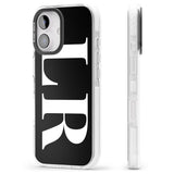 iPhone 16 Pro Max Personalised White & Black Letters Black Impact Phone Case