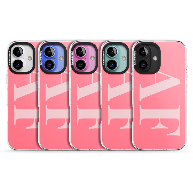 iPhone 16 Pro Max Personalised Light & Dark Pink Personalised Black Impact Phone Case