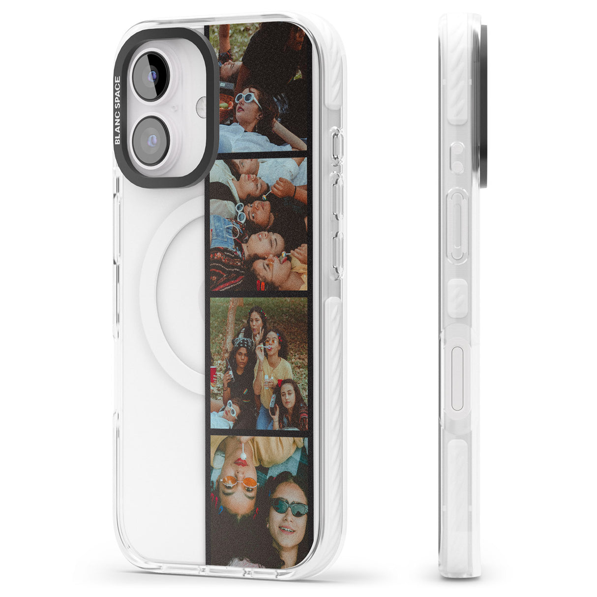 iPhone 16 Pro Max Personalised Photo Strip Black Impact Phone Case