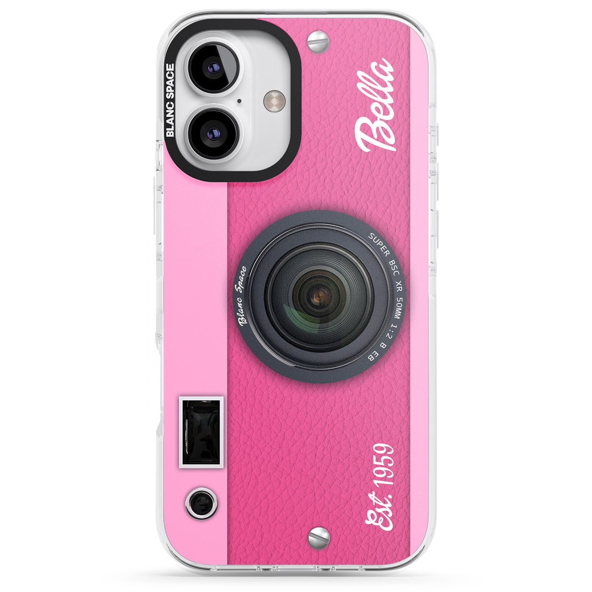 iPhone 16 Pro Max Personalised Pink Dream Camera Black Impact Phone Case