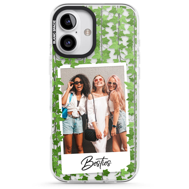 iPhone 16 Pro Max Personalised Ivy Vine Instant Photo Black Impact Phone Case