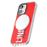 iPhone 16 Pro Max Personalised Bold Name: Red Black Impact Phone Case