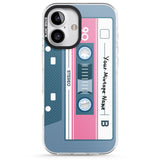 iPhone 16 Pro Max Personalised Retro Mixtape Black Impact Phone Case