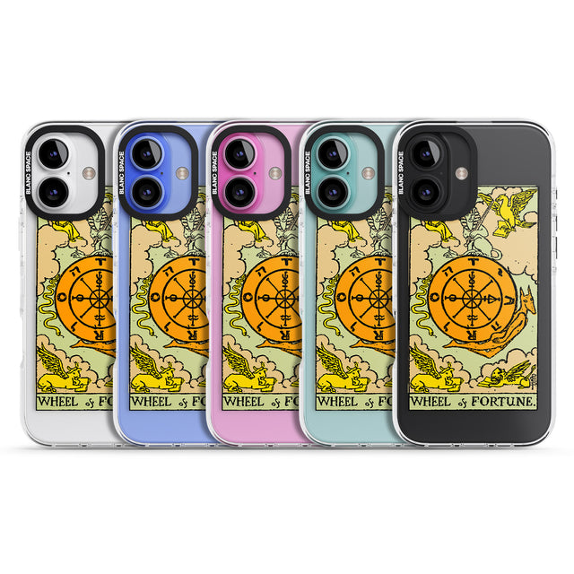 iPhone 16 Pro Max Personalised Wheel of Fortune Tarot Card - Colour Black Impact Phone Case