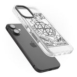 iPhone 16 Pro Max Personalised Wheel of Fortune Tarot Card - Transparent Black Impact Phone Case