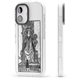 iPhone 16 Pro Max Personalised Queen of Wands Tarot Card - Transparent Black Impact Phone Case