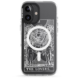 iPhone 16 Pro Max Personalised The Lovers Tarot Card - White Transparent Black Impact Phone Case