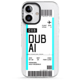 iPhone 16 Pro Max Personalised Dubai Boarding Pass Black Impact Phone Case