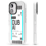 iPhone 16 Pro Max Personalised Dubai Boarding Pass Black Impact Phone Case