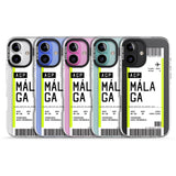 iPhone 16 Pro Max Personalised Málaga Boarding Pass Black Impact Phone Case