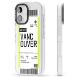 iPhone 16 Pro Max Personalised Vancouver Boarding Pass Black Impact Phone Case