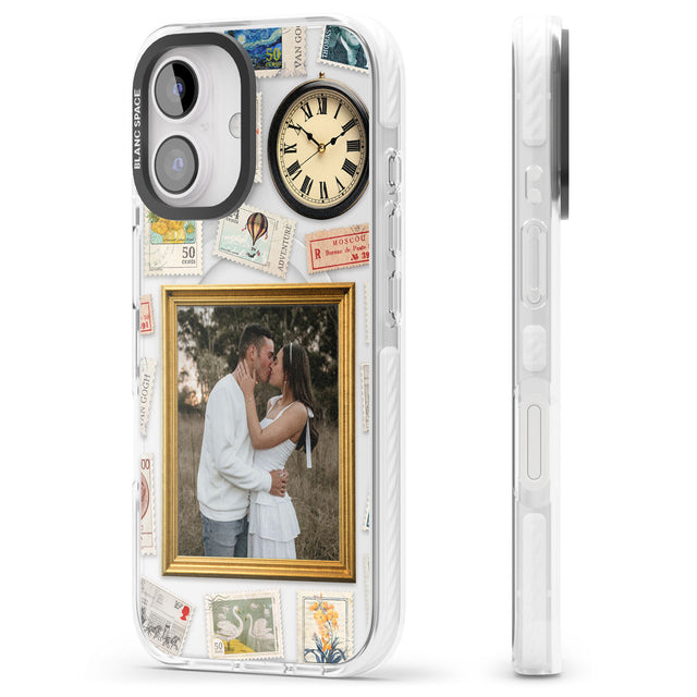 Personalised Vintage Photo Frame Collage Impact Magsafe Phone Case for iPhone 16, iPhone 16 Plus