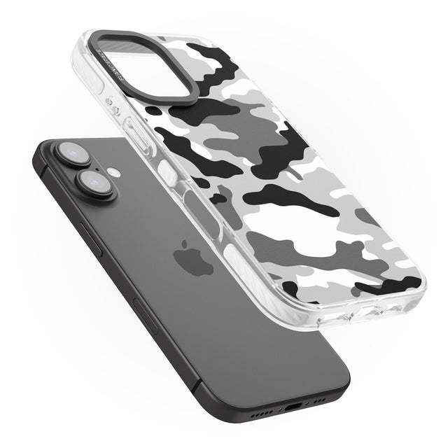 iPhone 16 Pro Max Grey Black Urban Camo Black Impact Phone Case