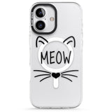 iPhone 16 Pro Max Cat Whiskers Black Impact Phone Case